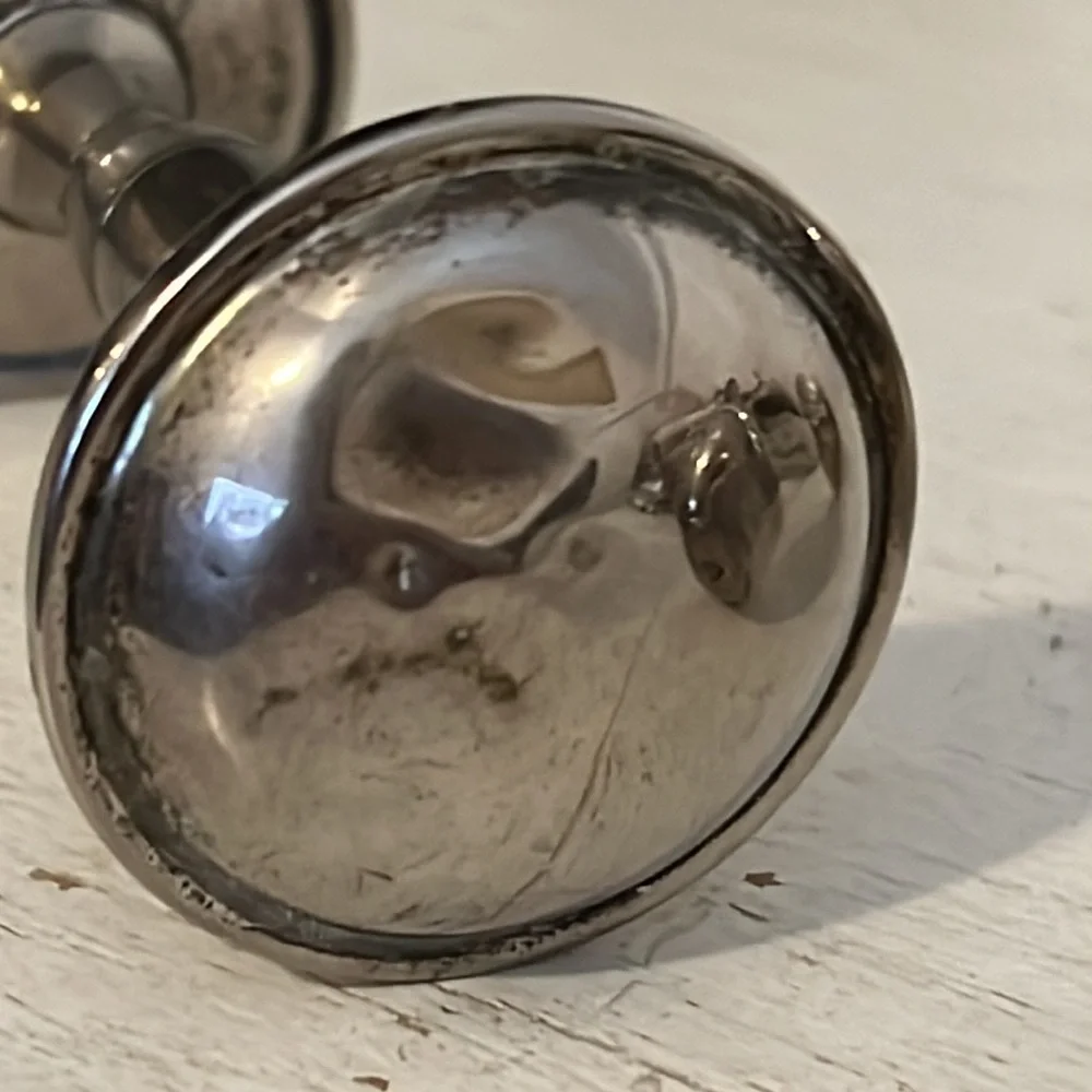 2 Vintage Silver & Silver plated baby rattles